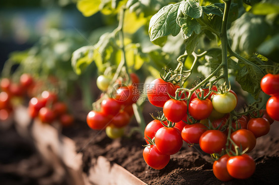 田园里面栽培的番茄图片