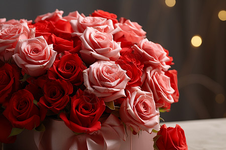 桌面上浪漫的玫瑰花图片