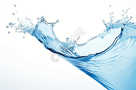 水中的蓝色波浪图片