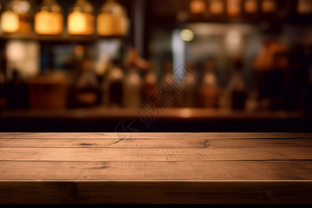 木制酒吧台背景图片