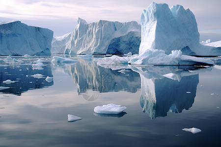 海面上漂浮的冰山图片