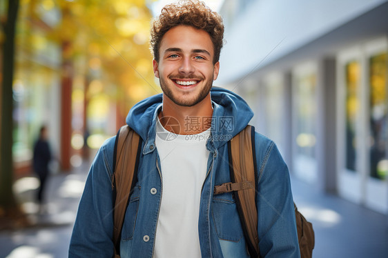 年轻男学生图片