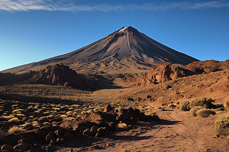 山顶公园火山山峰背景