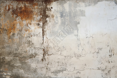 锈渍斑斑的灰墙背景图片