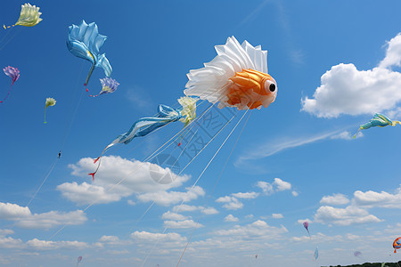 游戏banner天空中的风筝背景