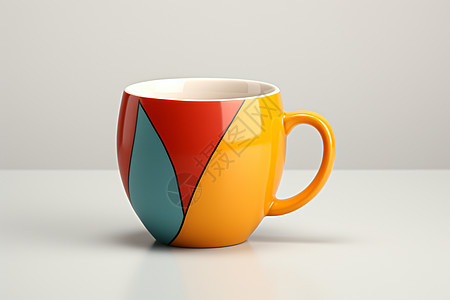 彩色陶瓷杯背景图片