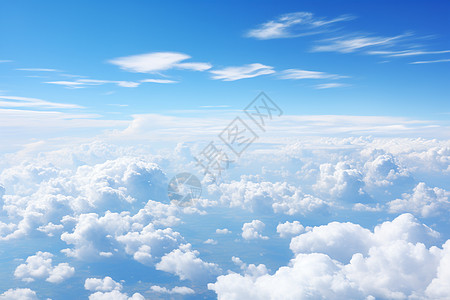 蓝天下的云海图片