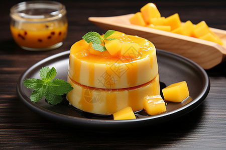 芒果布丁蛋糕图片
