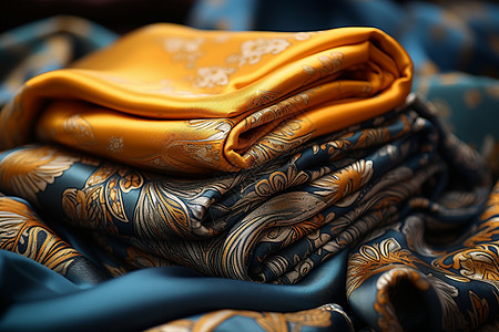 窗帘配件华丽的丝质围巾背景