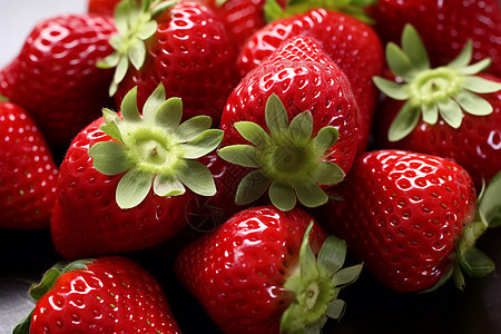 成熟的新鲜草莓图片