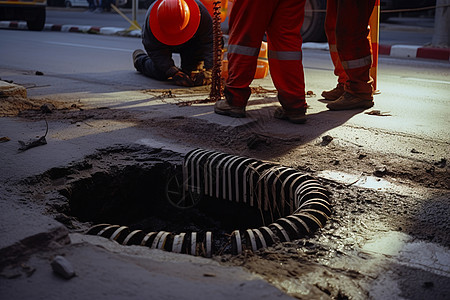 现代地下电缆基础设施图片