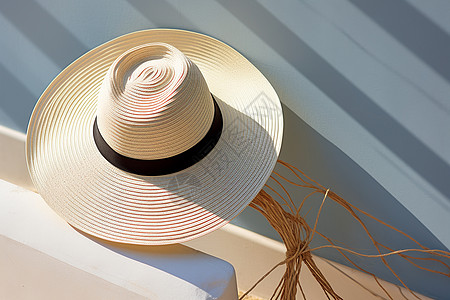 夏季时尚的海边度假帽图片