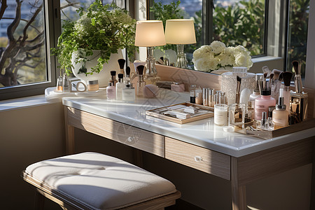 奢华装修的现代家居化妆室高清图片