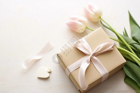 温馨的礼盒和鲜花图片