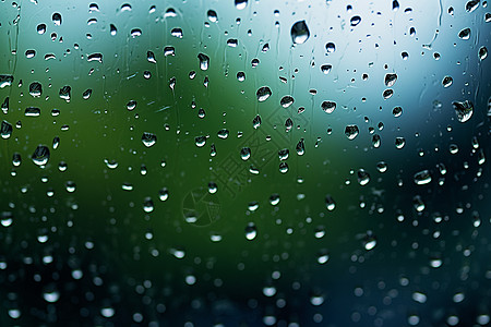 雨中淋湿的窗户图片