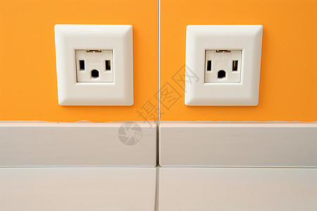房间墙壁的电源插座图片