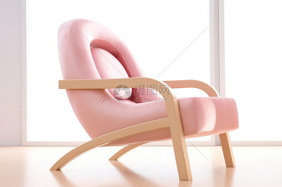 悠闲时光的粉色椅子图片