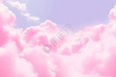 唯美的粉色云层图片