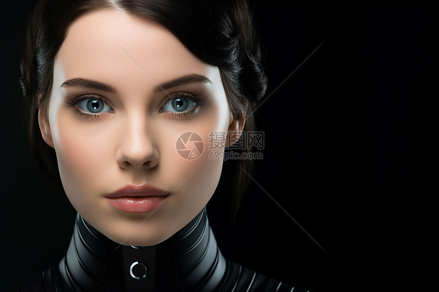 精致的人工智能女性肖像图片