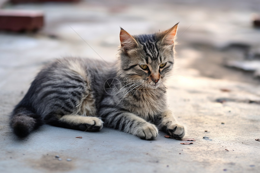 孤独的宠物猫咪图片