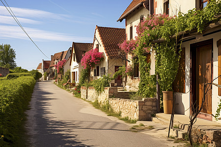 葡萄村的建筑风景图片
