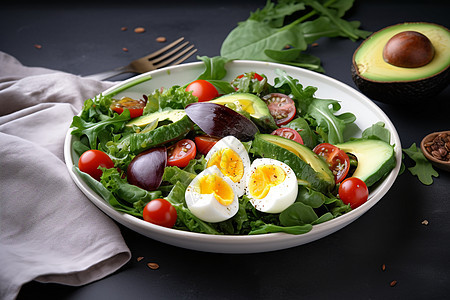 绿色健康午餐沙拉图片