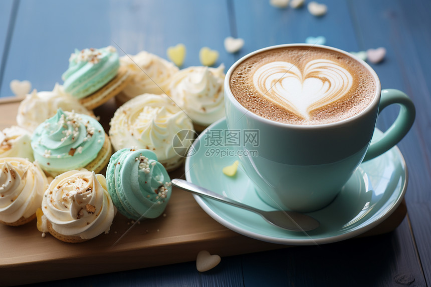甜点与咖啡的诱惑图片