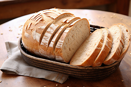手工制作的新鲜面包图片