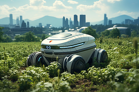 未来主义的农田科技机器人图片