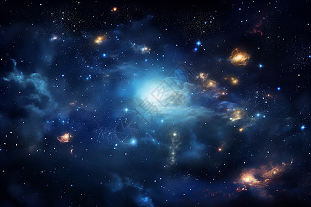 宇宙中炫丽的星云景观高清图片