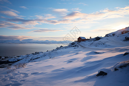 冬日白雪乡村风光图片