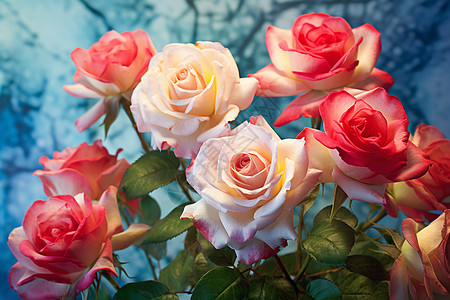 花朵中的艺术玫瑰图片