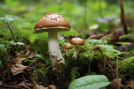 森林的菌类植物图片