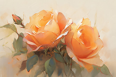 橙色之花背景图片