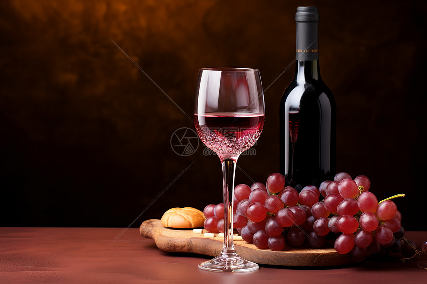 新鲜酿造的葡萄酒图片