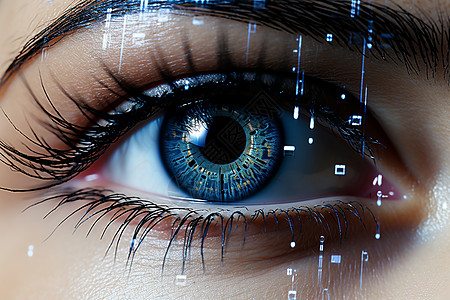 未来人工智能电子扫描眼图片