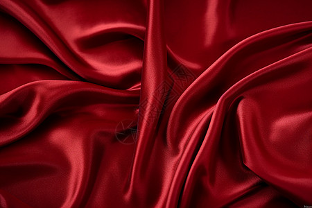 红丝绸的艳丽幕布图片