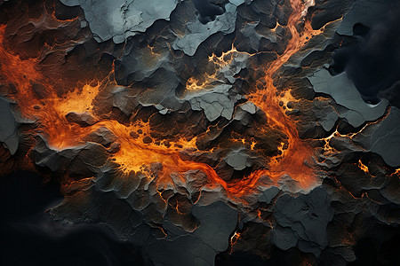 火山岩浆的创意背景图片