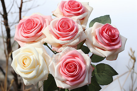 美丽的玫瑰花束图片