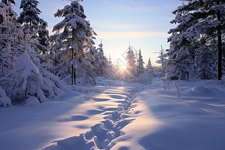 冬日的森林图片