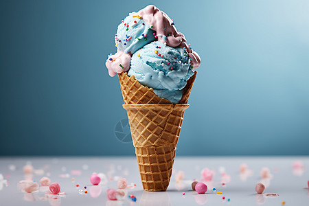 美味的冰淇淋背景图片
