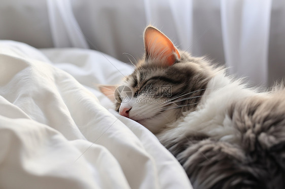 睡午觉的可爱猫咪图片