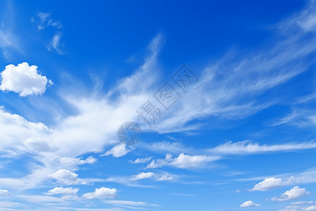 蓝天白云微风拂面图片