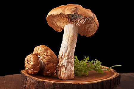 美味的蘑菇食材背景图片