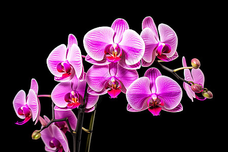 灿烂的紫花兰花背景图片