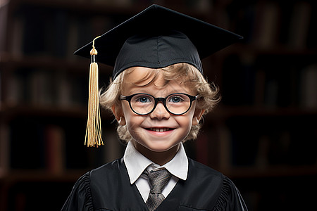 戴博士帽的学生聪明酷帅的毕业典礼背景
