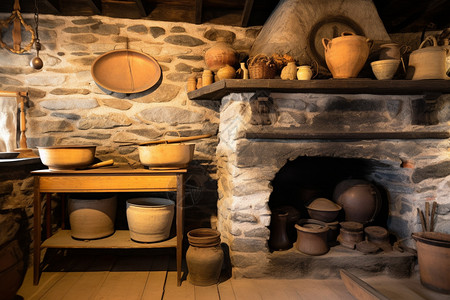 烧制陶器的房间图片