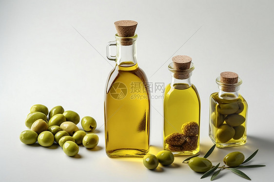 三瓶橄榄油图片