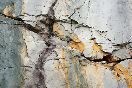 带裂缝的岩壁图片