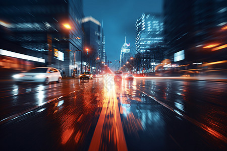 速度道路城市夜景背景